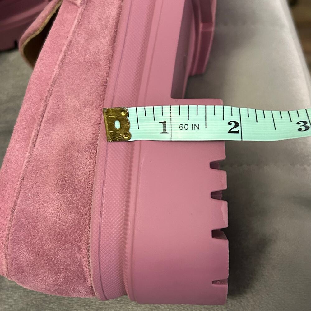 Portland Leather Patina Zoe Chunky Loafers Shoes Foxglove Pink 6 Suede y2k - Picture 8 of 10